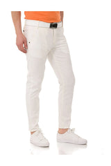 CD842 Men's fabric trousers in the fashionable slim fit cut