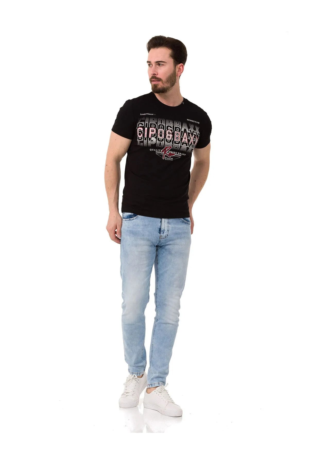 CD820 Herren Jeans Slim-Fit Basic Look