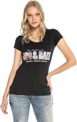 WT295 women's t-shirt with large brand front print