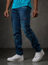 CD699 Herren Straight Fit-Jeans mit cooler Used-Waschung