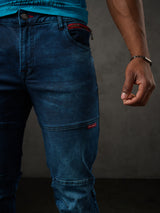 CD699 Herren Straight Fit-Jeans mit cooler Used-Waschung