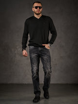 CP242 Pull pour hommes noirs