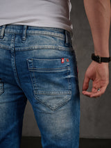 CD847 Herren Designer Jeanshose mit Kontrastfarbenen Details