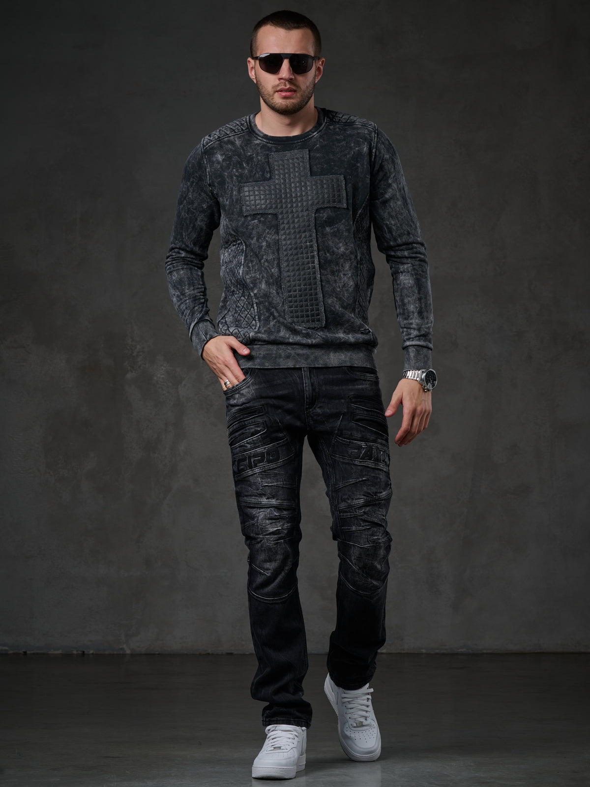 CL266 Herren Sweatshirt mit toller Waschung