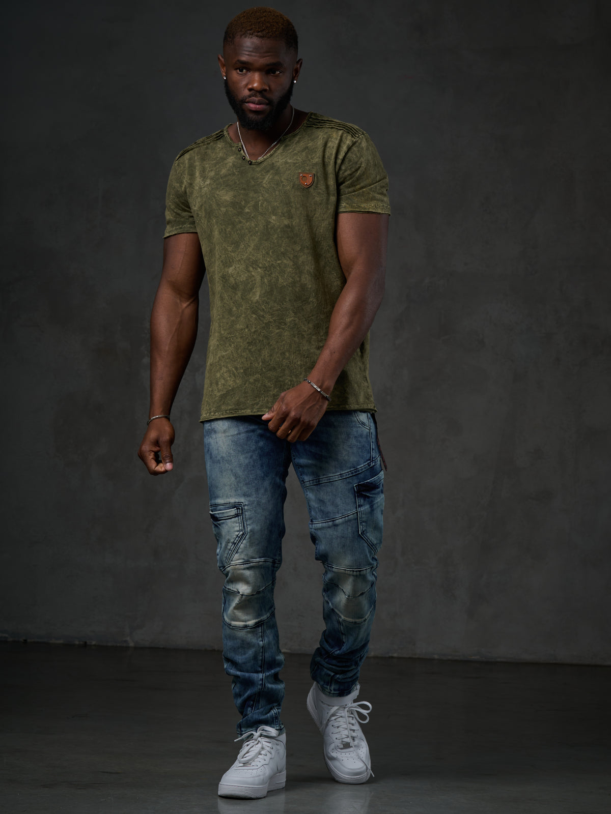 CD478 Comfortabele Heren Jeans in Washed-Out Optiek Slim Fit