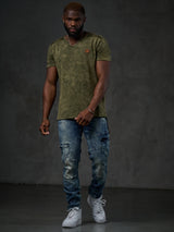 CD478 Comfortabele Heren Jeans in Washed-Out Optiek Slim Fit