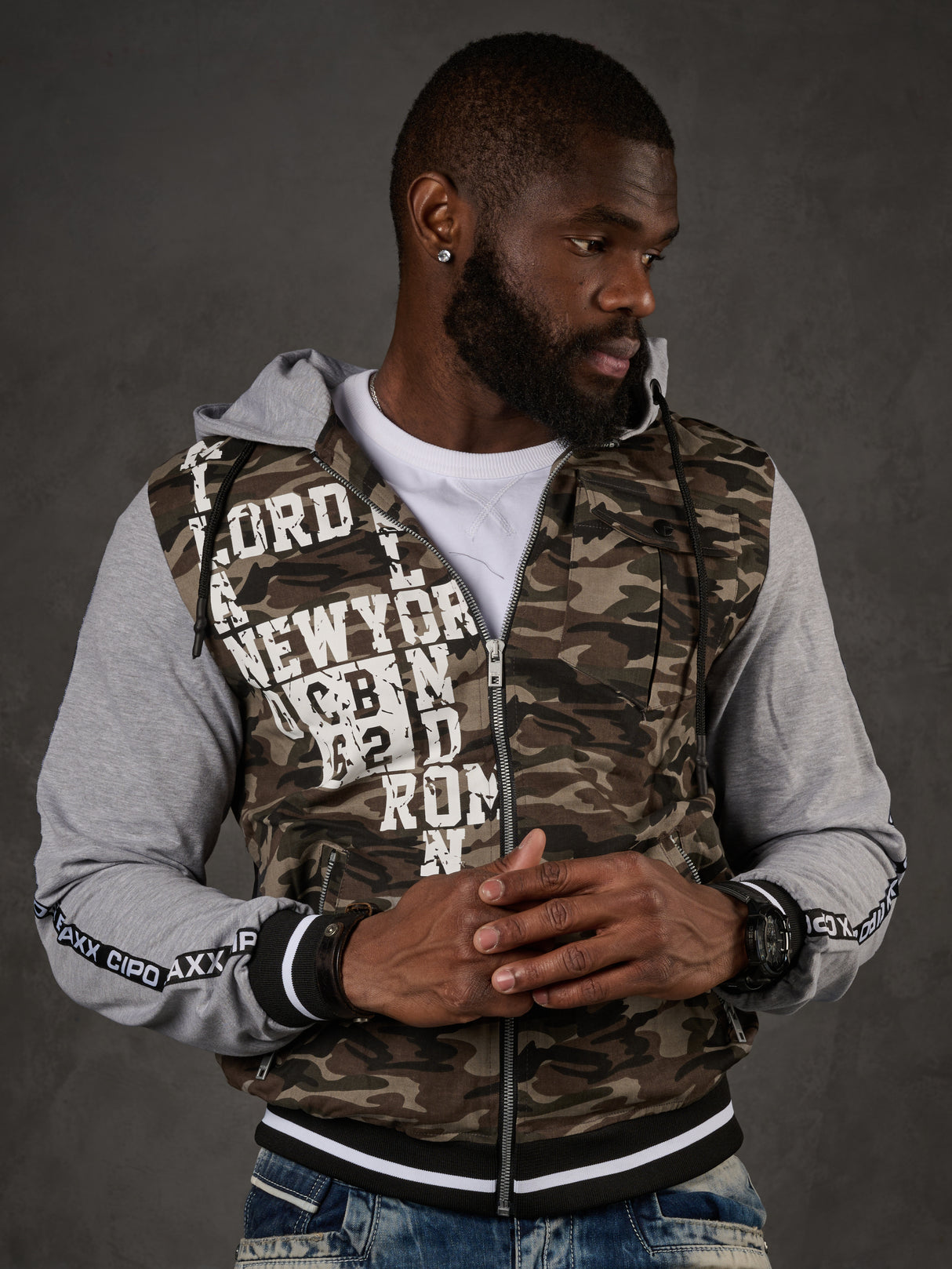 CJ215 Khaki Camouflage Men's Jacket