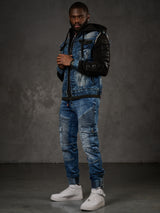 Giacca da uomo blu cj154