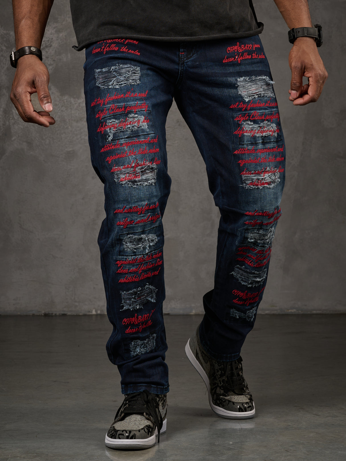 CD694 Jeans da uomo design particolare
