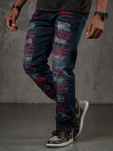 CD694 Jeans da uomo design particolare