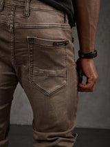 CD555 Herren Slim-Fit-Jeans im modischem Destroyed-Look