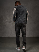 CL449 Herren Langarmshirt mit großem Print