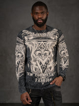 CL449 Herren Langarmshirt mit großem Print