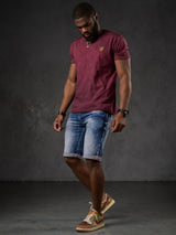 CK266 Heren Capri Shorts met een coole  Merk-Borduursel