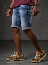 CK266 Heren Capri Shorts met een coole  Merk-Borduursel