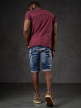 CK266 Heren Capri Shorts met een coole  Merk-Borduursel