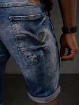 CK266 Heren Capri Shorts met een coole  Merk-Borduursel