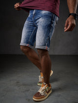 CK266 Heren Capri Shorts met een coole  Merk-Borduursel