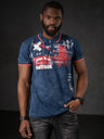 CT795 Herren Polo T-Shirt mit Print und Waschung – Regular Fit