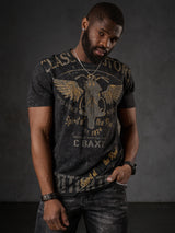 CT706 T‑shirt uomo con stampa moto vintage