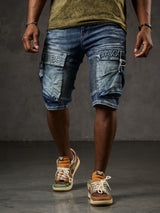 CK189 Short capri pour homme avec motif côtelé décontracté