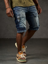 CK189 Short capri pour homme avec motif côtelé décontracté
