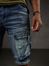CK189 Short capri pour homme avec motif côtelé décontracté