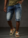 Ck268 Pantaloncini Capri per Uomo con Cuciture di Contrasto