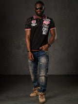 CT738 Polo masculin avec imprimé à la mode