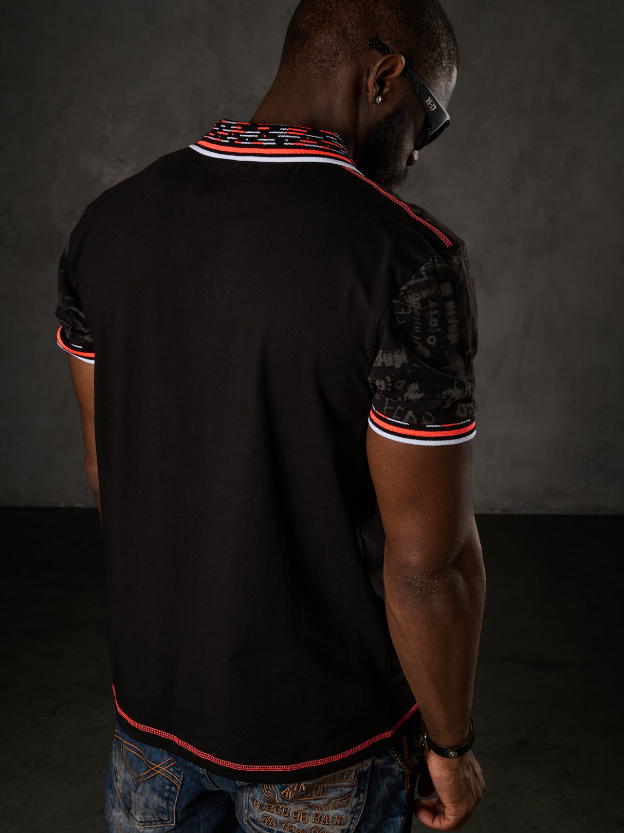 CT738 Polo masculin avec imprimé à la mode