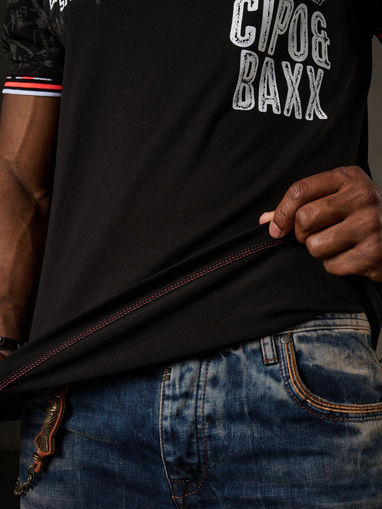 CT738 Polo masculin avec imprimé à la mode