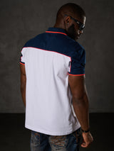 CT803-Camiseta Polo Camiseta en Regular Fit con estampado y aplicación