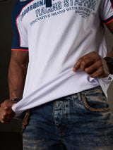 CT803-Camiseta Polo Camiseta en Regular Fit con estampado y aplicación