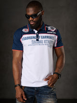 CT803-Camiseta Polo Camiseta en Regular Fit con estampado y aplicación