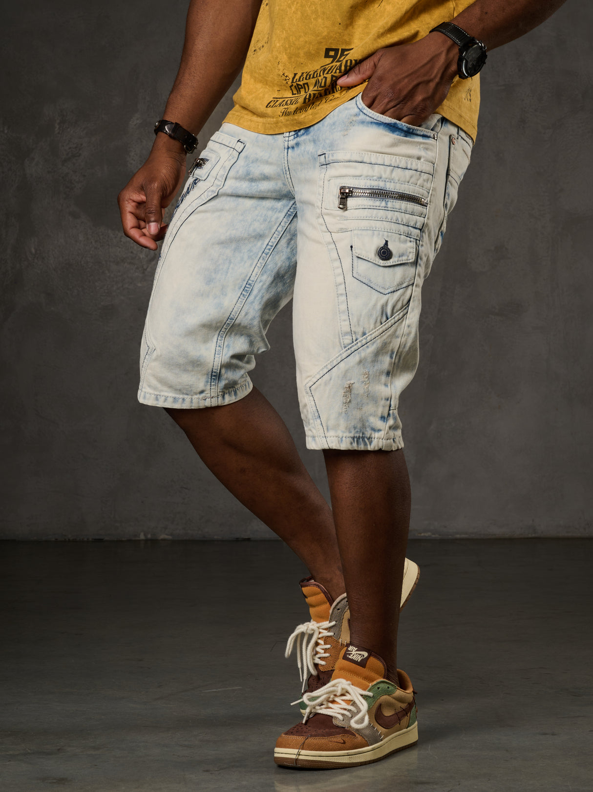 CK131 Heren Capri met Zijzakken