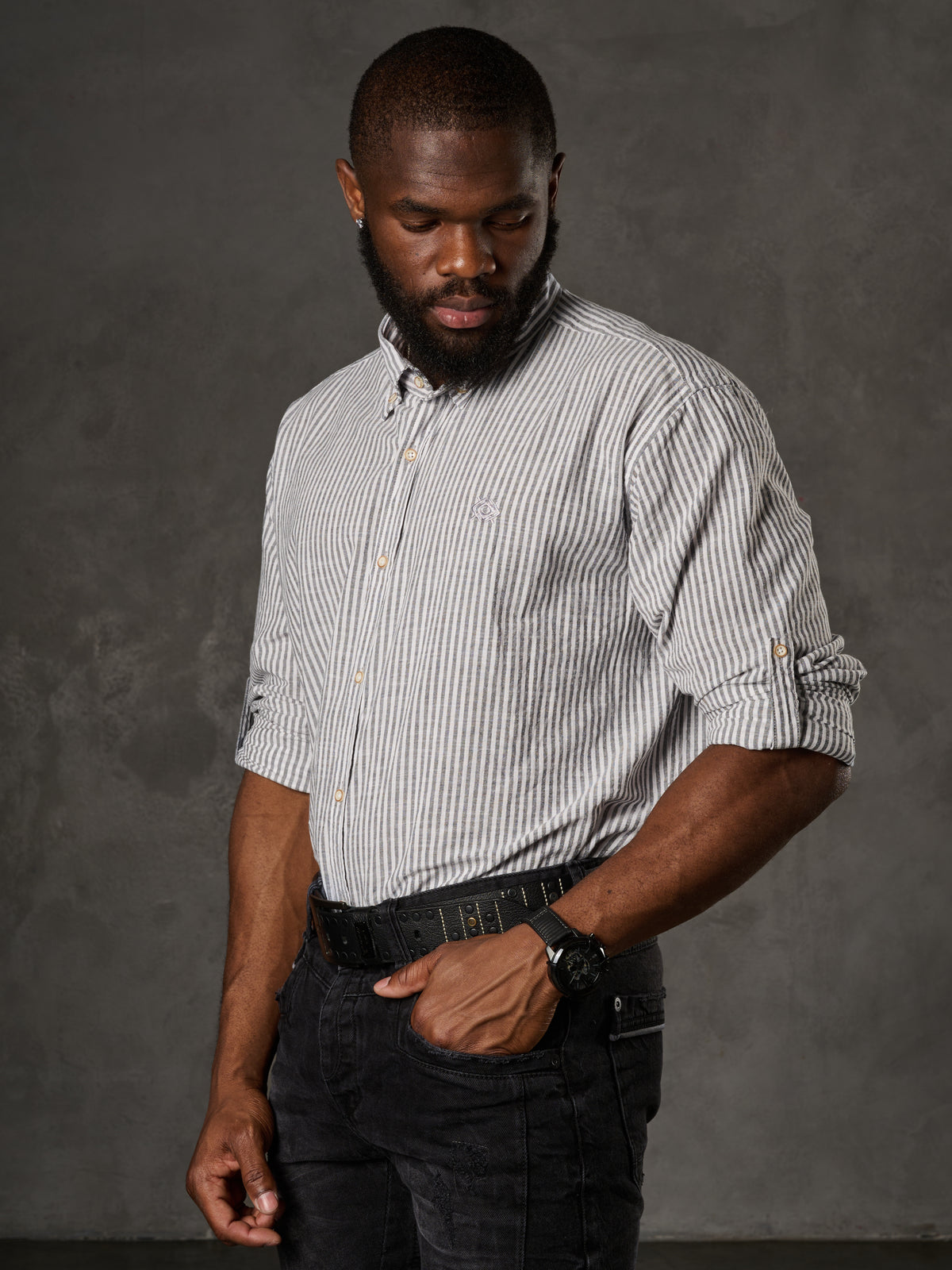 CH194 Men's shirt with Kent Collar line design