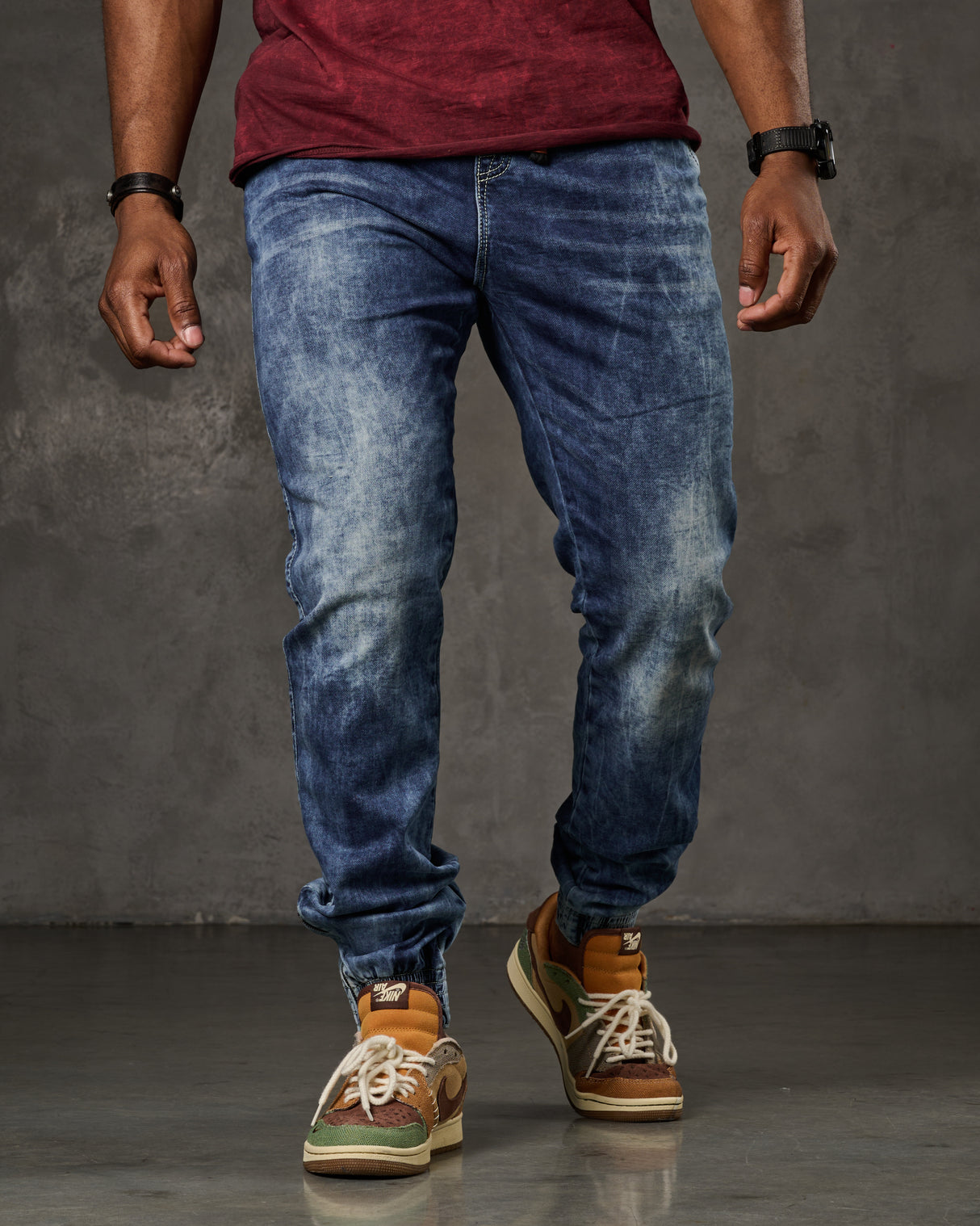 CD807 Herren Jeans mit elastische Basic Look
