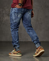 CD807 Herren Jeans mit elastische Basic Look