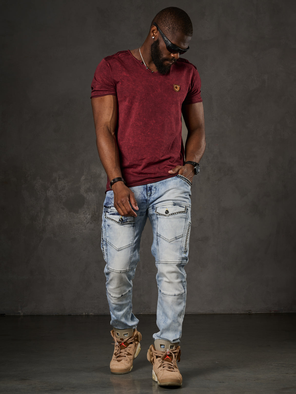 CD810 Herren Jeans in extravagantem Look