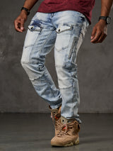 CD810 Herren Jeans in extravagantem Look