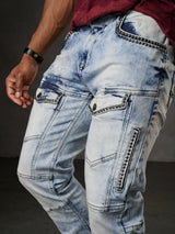 CD810 Herren Jeans in extravagantem Look