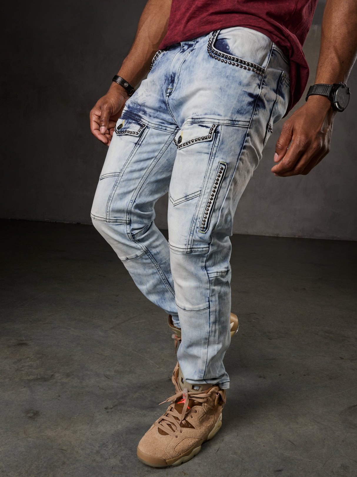 CD810 Herren Jeans in extravagantem Look