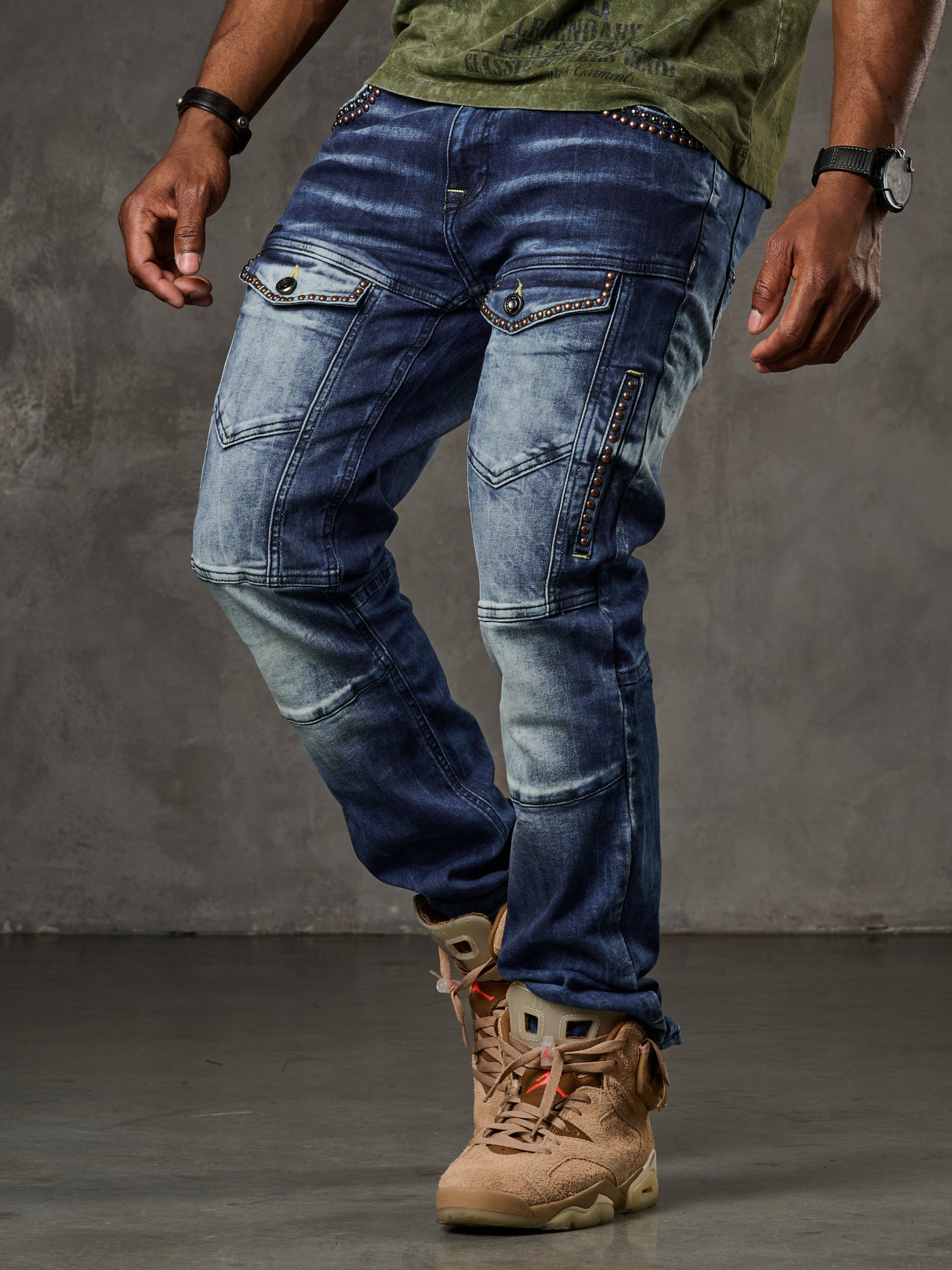 CD810 Herren Jeans in extravagantem Look