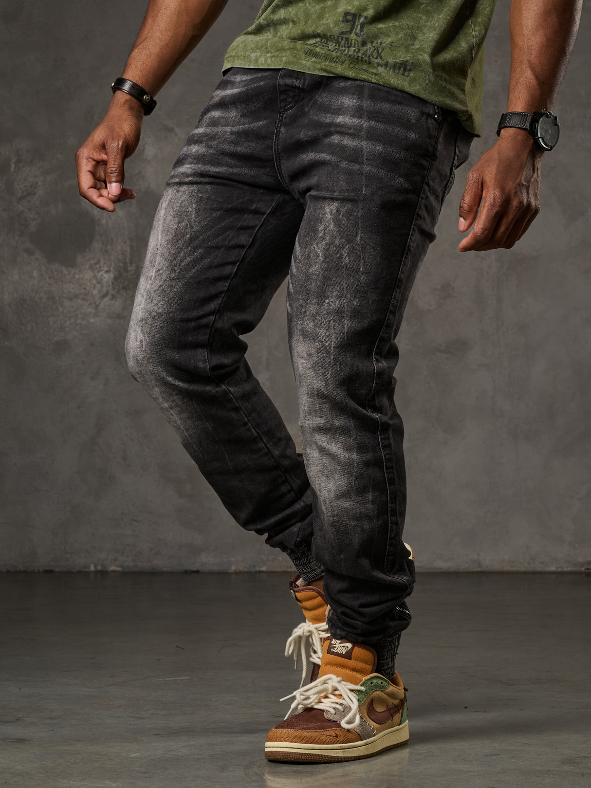CD807 Herren Jeans mit elastische Basic Look
