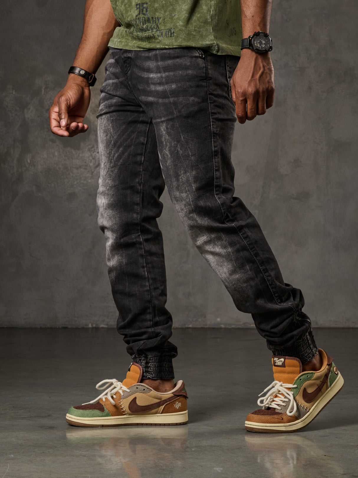 CD807 Herren Jeans mit elastische Basic Look