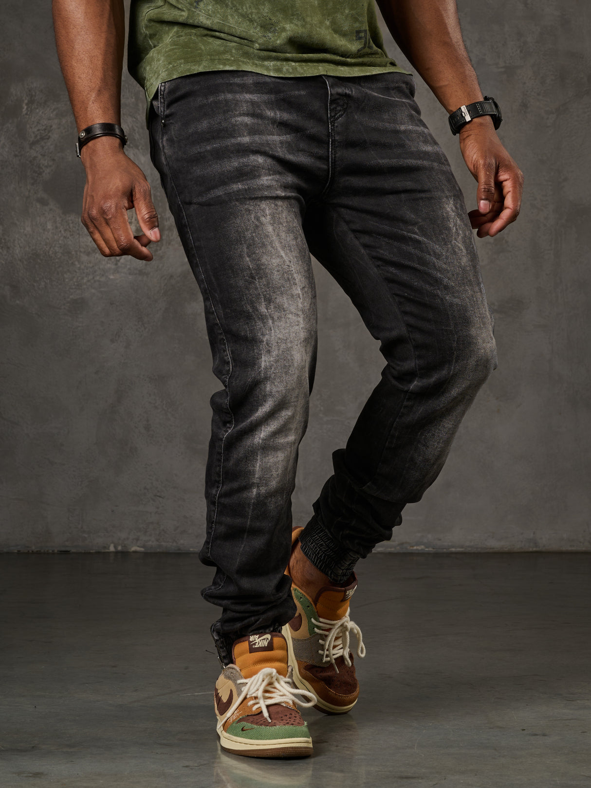 CD807 Herren Jeans mit elastische Basic Look