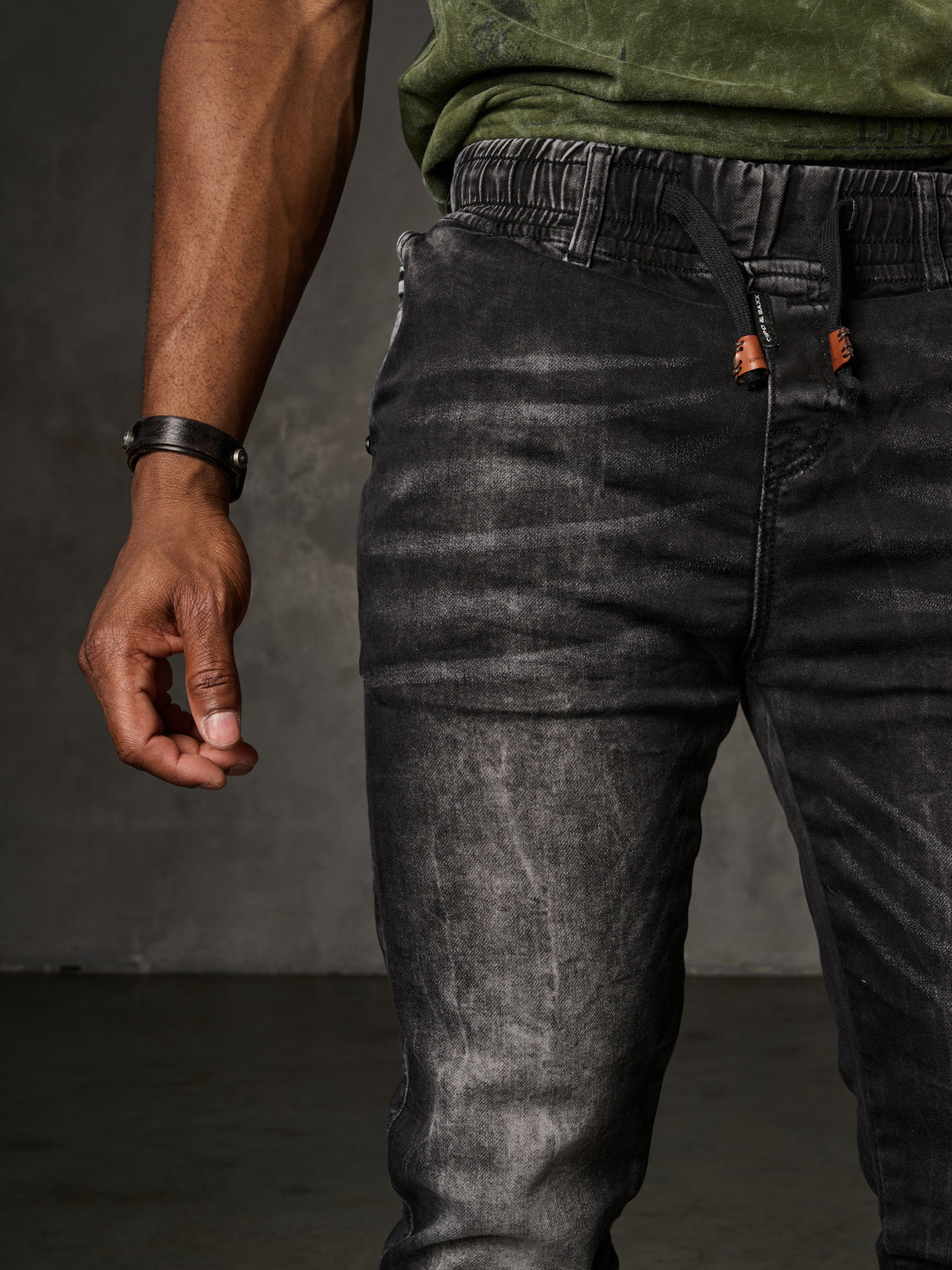 CD807 Herren Jeans mit elastische Basic Look