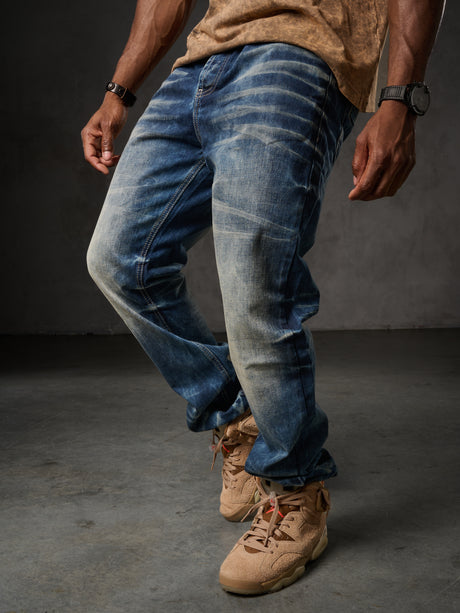 CD328 Herren bequeme Jeans in Regular Fit