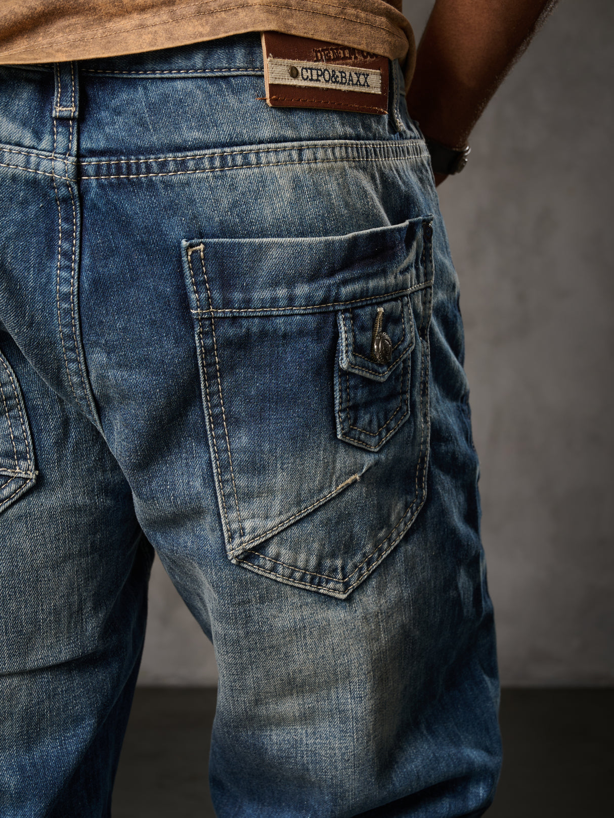 CD328 Herren bequeme Jeans in Regular Fit