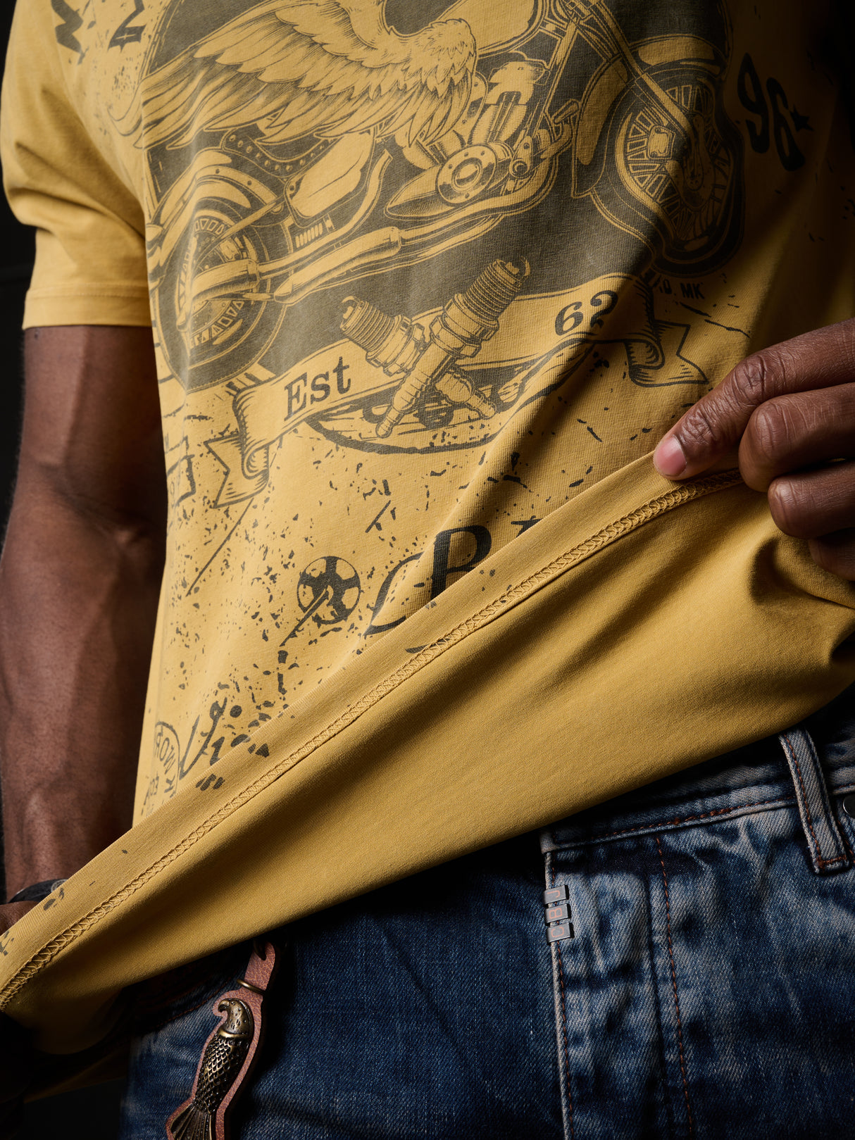 CT813 Herren T-Shirt mit coolem Motorrad-Print